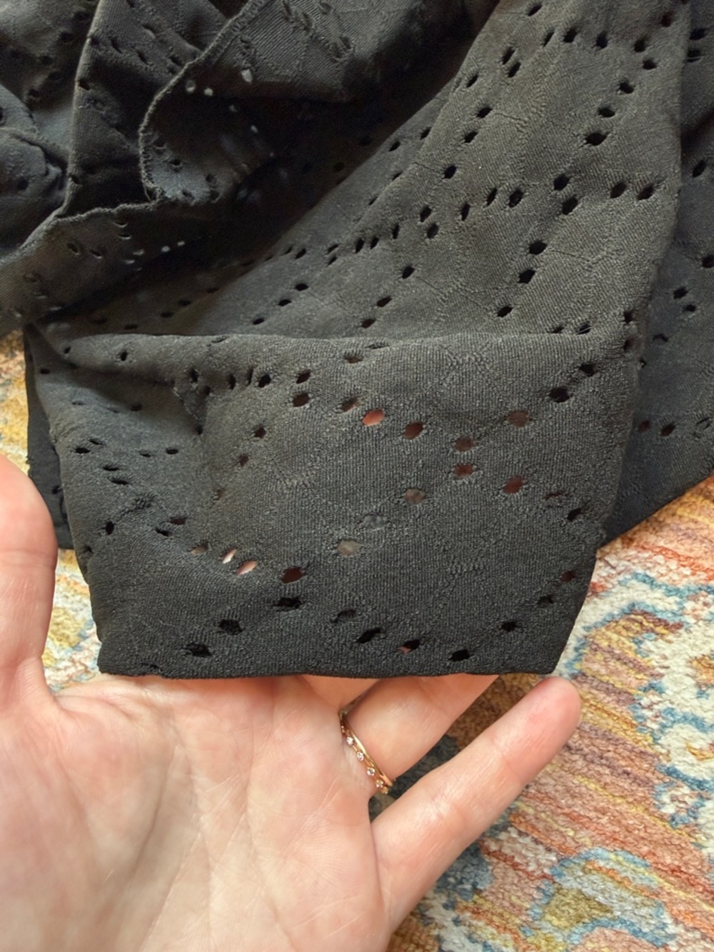 Zara Eyelet One-Shoulder Ruffle Crop Top - Picture 4 of 4